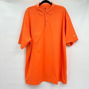Nike Golf Men’s Fit Dry Orange Polo Dress Shirt XXL